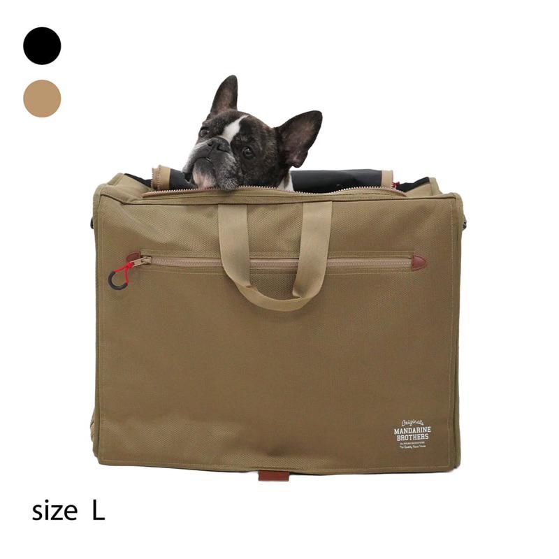 HOMIA🇯🇵日本Mandarine brothers日系寵物外出包寬版L碼寵物包後背包可面交大容量柯基臘腸外出戶外貓狗-細節圖8