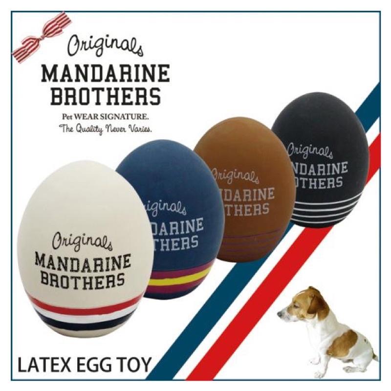 🇯🇵日本Mandarine Brothers 蛋型乳膠狗狗玩具響音耐咬解悶磨牙發聲球-細節圖3