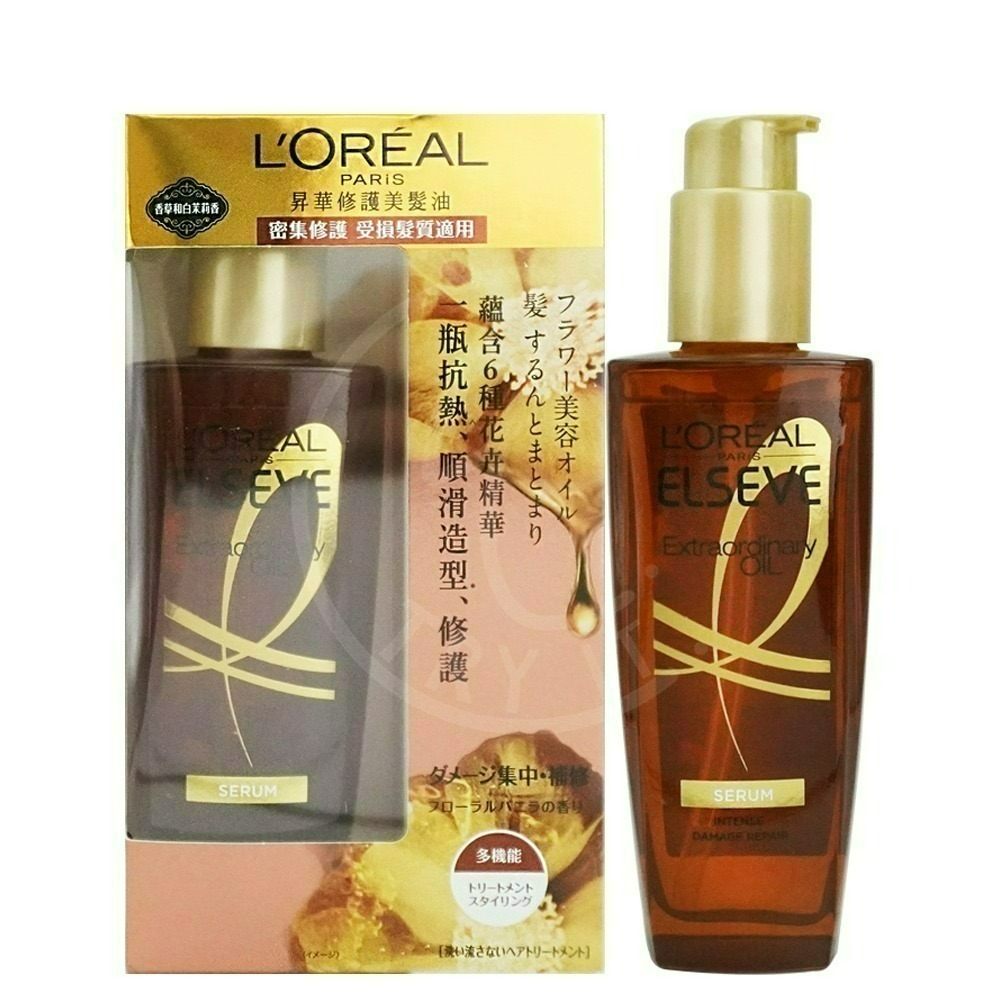 LOREAL巴黎萊雅 金緻護髮精油(100ml)[草本植萃|精華|柏木櫻桃限量版/免沖洗]【Try it】-規格圖2