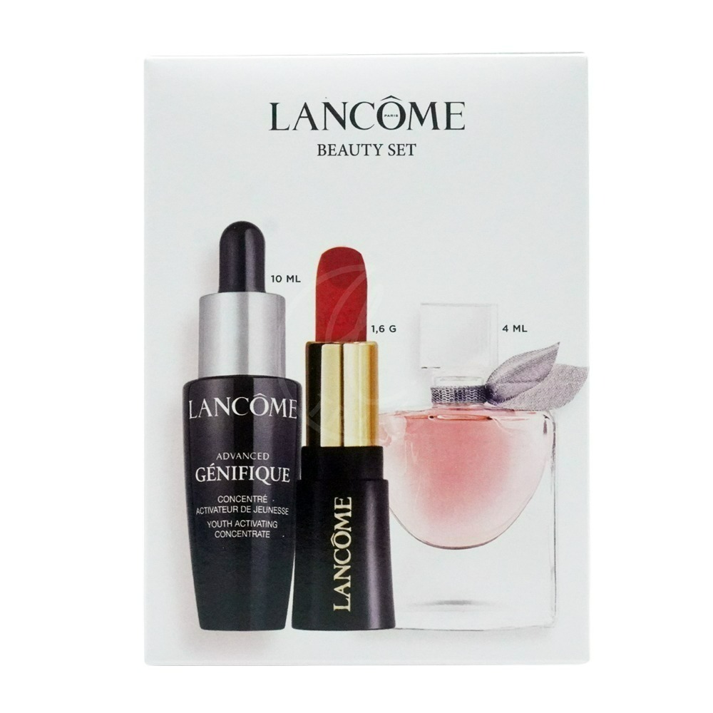 LANCOME蘭蔻 美妍禮盒 [超未來肌因賦活露(10ml)+美好人生女性淡香精(4ml)+絕對完美唇膏【Try it】-細節圖2