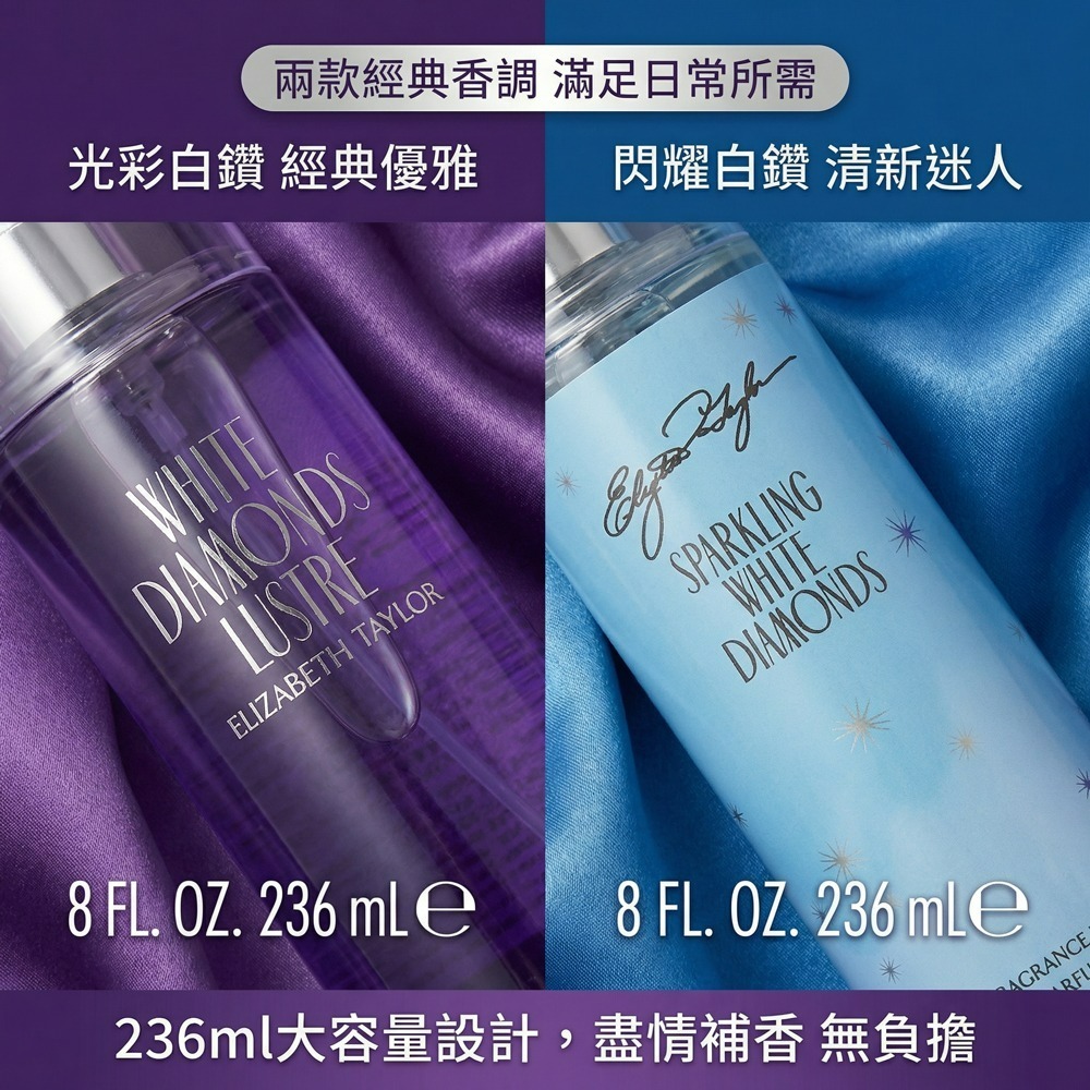 ELIZABETH TAYLOR伊莉莎白泰勒 白鑽身體香氛噴霧(236ml)[閃耀/光彩]【Try it】-細節圖3