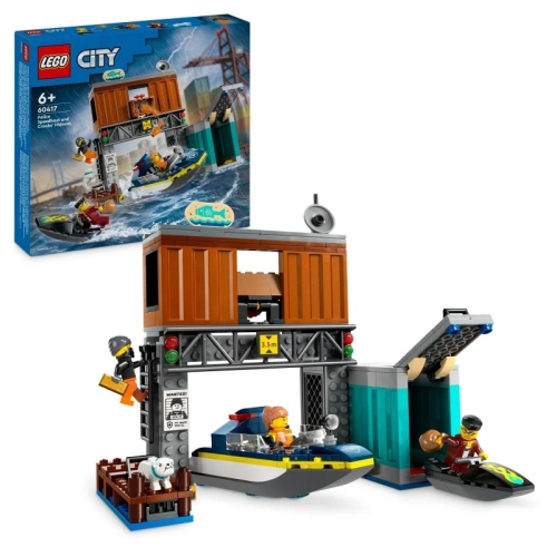 【積木樂園】 樂高 LEGO 60417 CITY系列 警察快艇和壞蛋藏身處