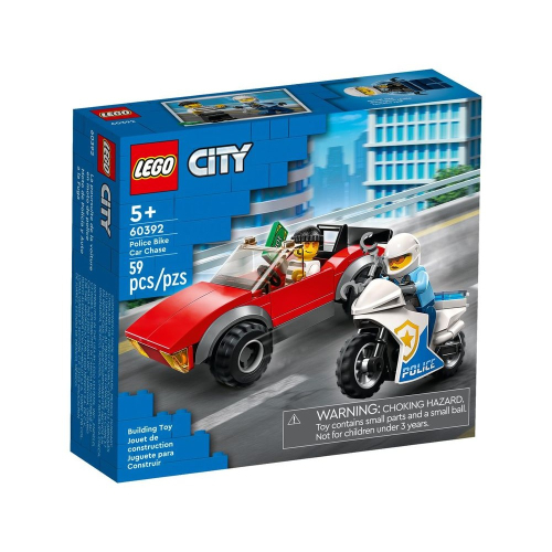 【積木樂園】 樂高 LEGO 60392 CITY系列 警察摩托車飛車追逐