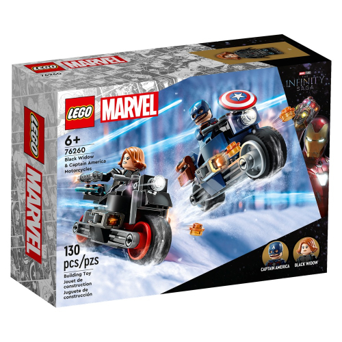 【積木樂園】樂高 LEGO 76260 超級英雄系列 Black Widow &amp; Captain America Mot
