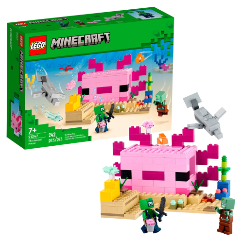 【積木樂園】樂高 LEGO 21247 Minecraft 創世神 -The Axolotl House