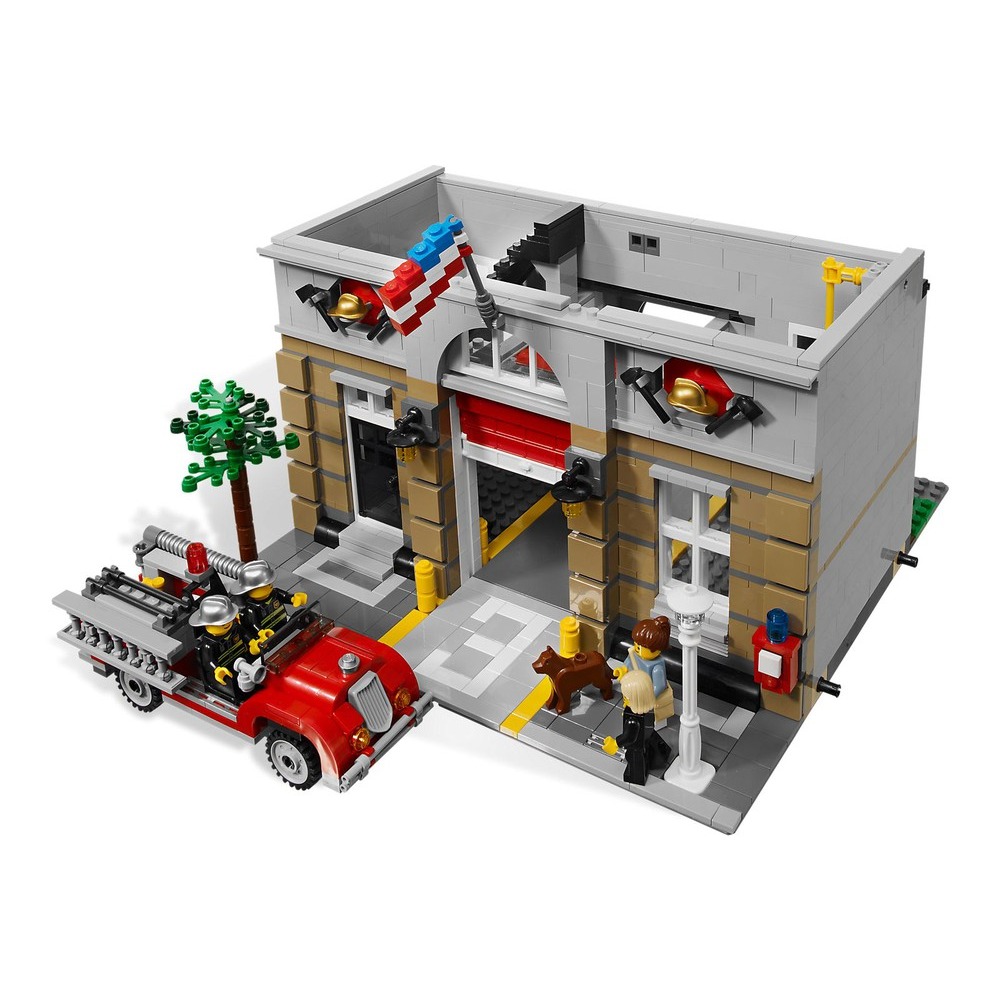 ＊限宅配＊【積木樂園】樂高 LEGO 10197 Fire Brigade 古典消防局 絕版品-細節圖9