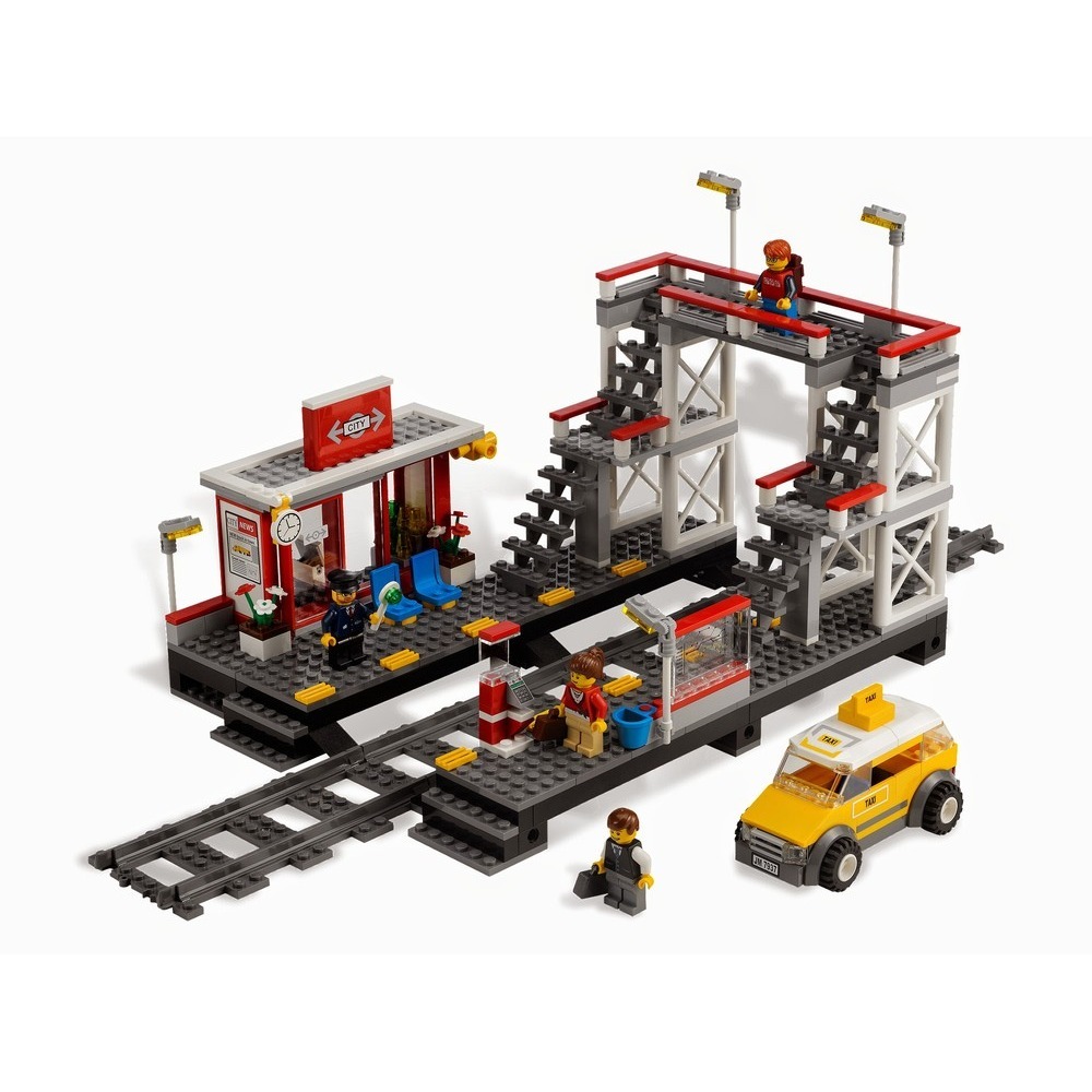 [積木樂園] 樂高 LEGO 7937 火車站 絕版 公司貨 火車站天橋月台-細節圖2