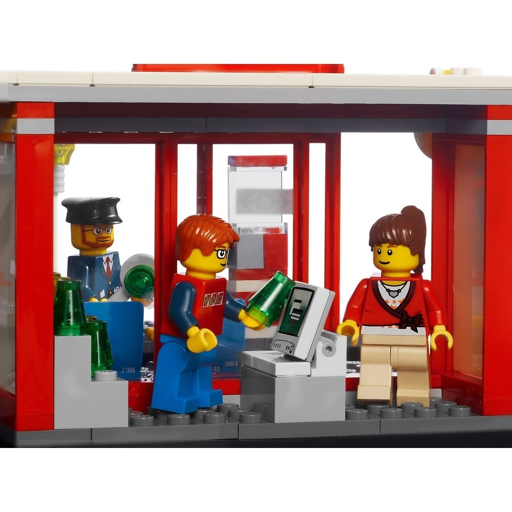[積木樂園] 樂高 LEGO 7937 火車站 絕版 公司貨 火車站天橋月台-細節圖4