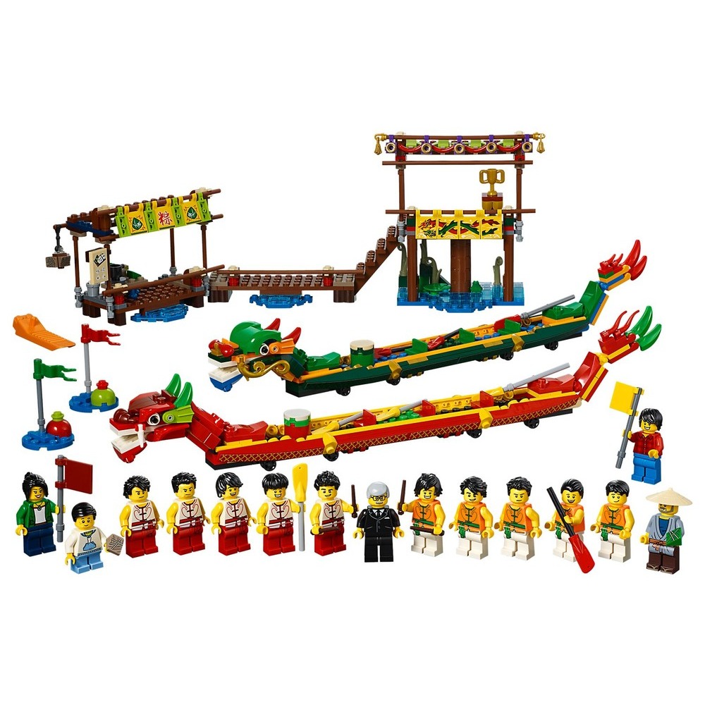 端午節特價【積木樂園】樂高 Lego 80103 中國傳統節慶系列 龍舟賽-細節圖2