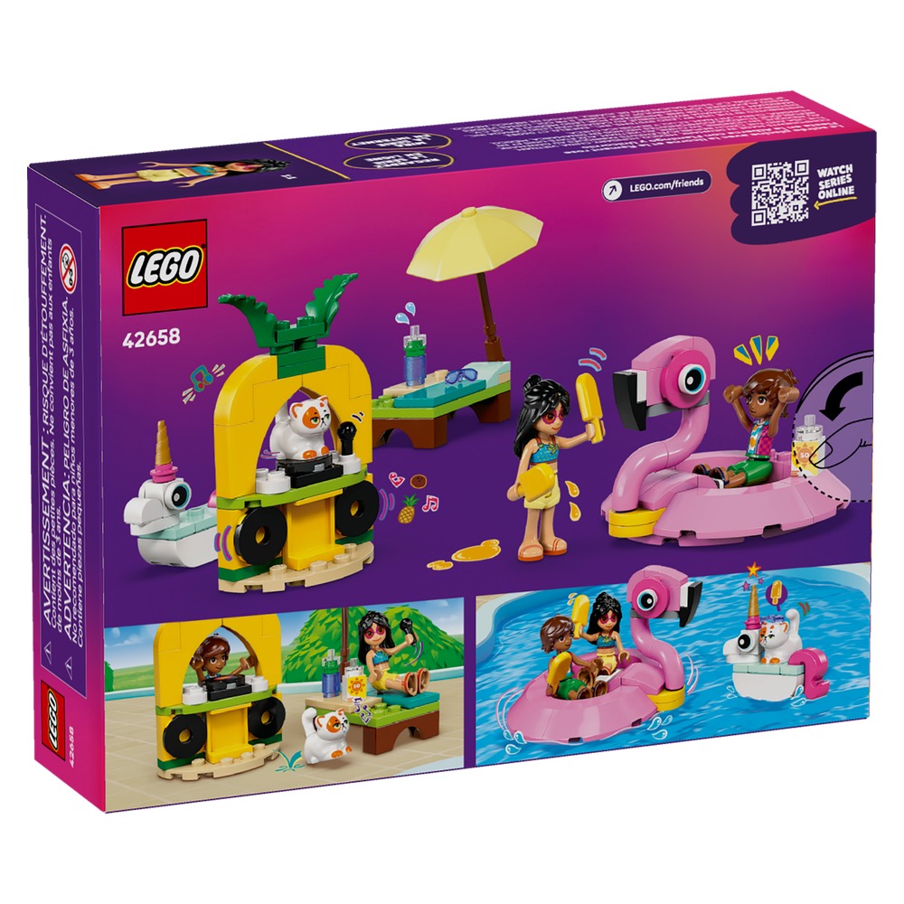 【積木樂園】樂高 LEGO 42658 Friends系列 獨角獸和紅鶴泳池派對-細節圖2