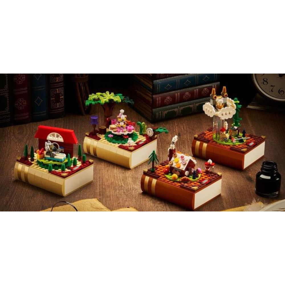 絕版限量品【積木樂園】LEGO 2021 童話故事裡的奇幻世界 糖果屋 傑克與魔豆小紅帽 愛麗絲的夢境 全套-細節圖2