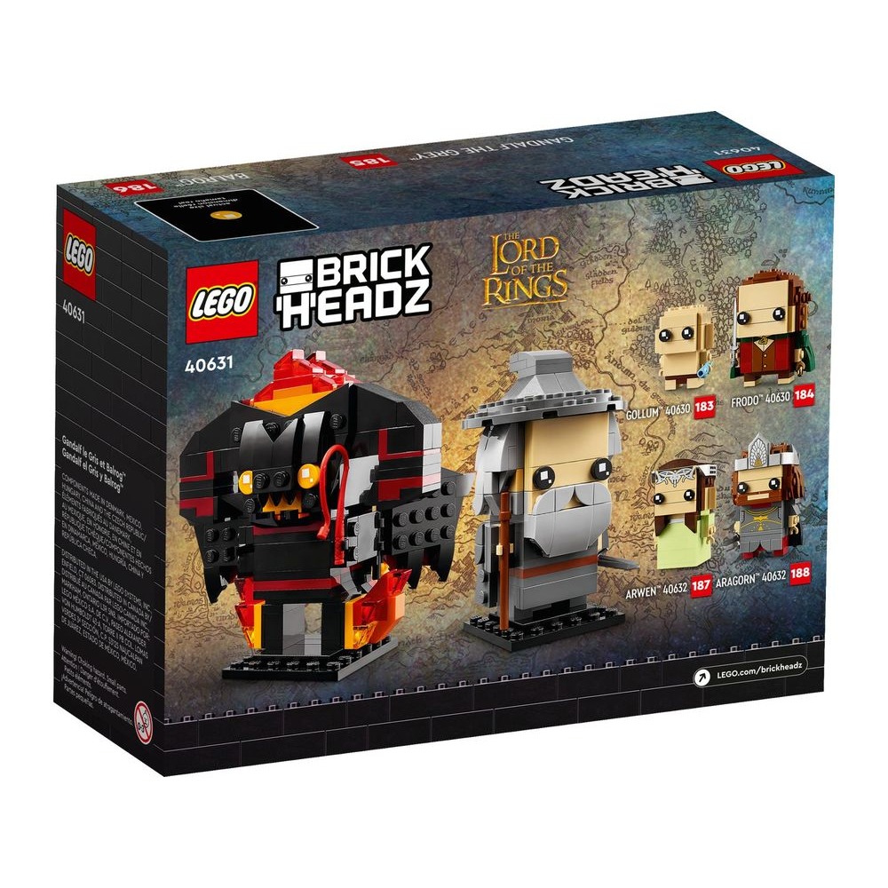 絕版品【積木樂園】樂高 LEGO 40631 BrickHeadz 灰袍甘道夫™ 與炎魔™-細節圖2