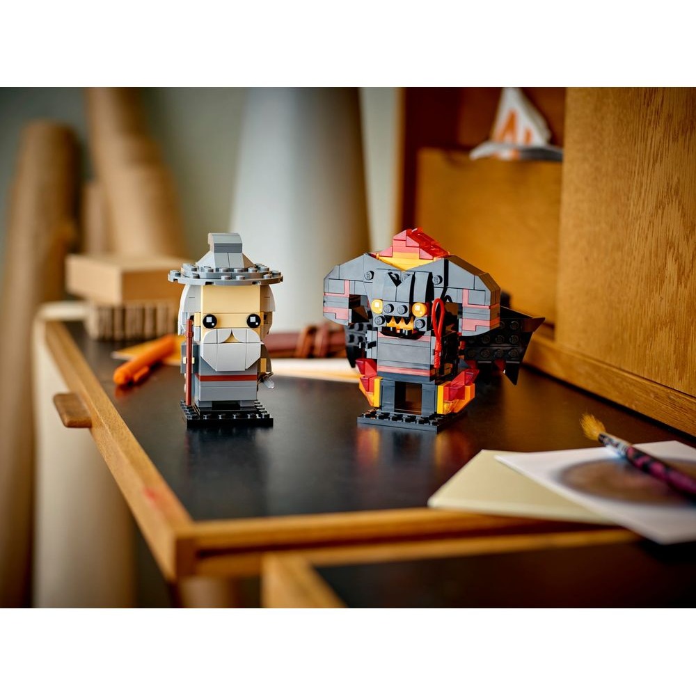 絕版品【積木樂園】樂高 LEGO 40631 BrickHeadz 灰袍甘道夫™ 與炎魔™-細節圖3