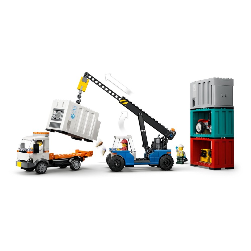 【積木樂園】CITY 系列 LEGO 樂高 60509 港口貨物列車和起重機與卡車-細節圖5