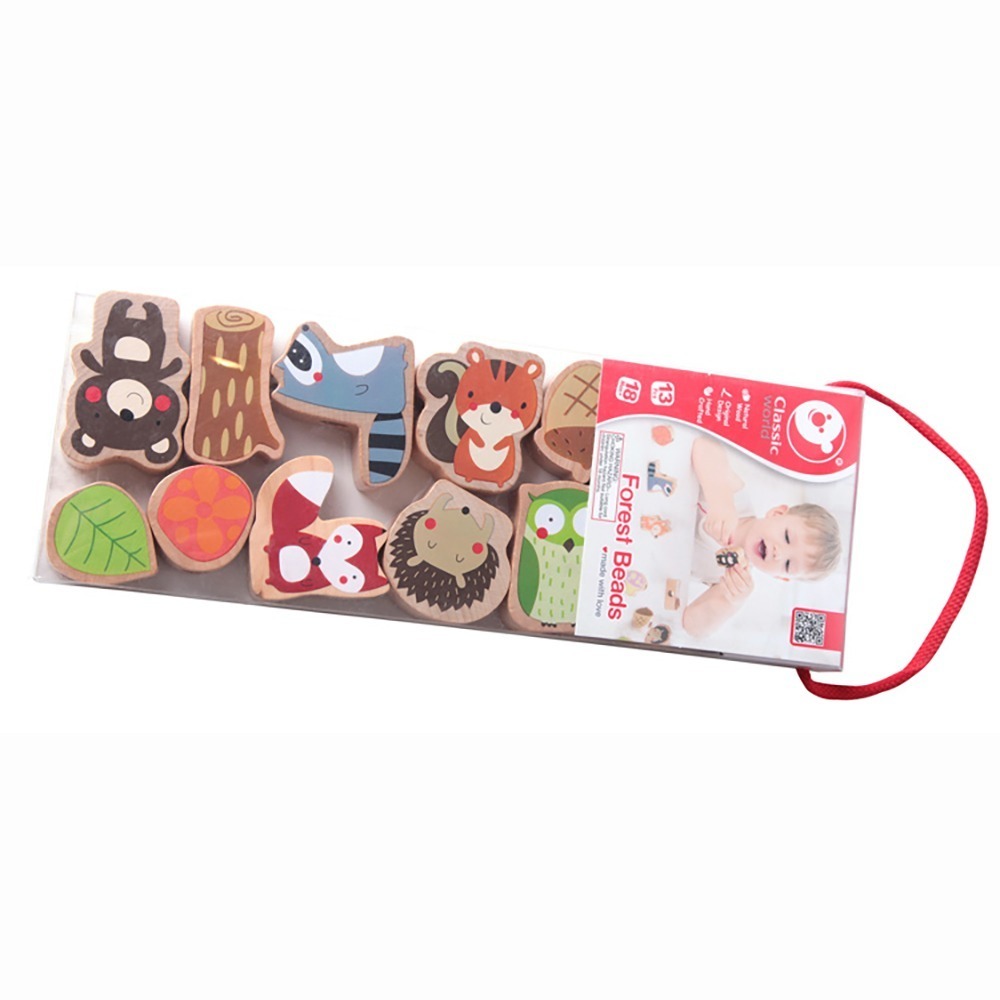 【德國 classic world 客來喜經典木玩】幼兒木製串珠-森林款《3634》-細節圖6