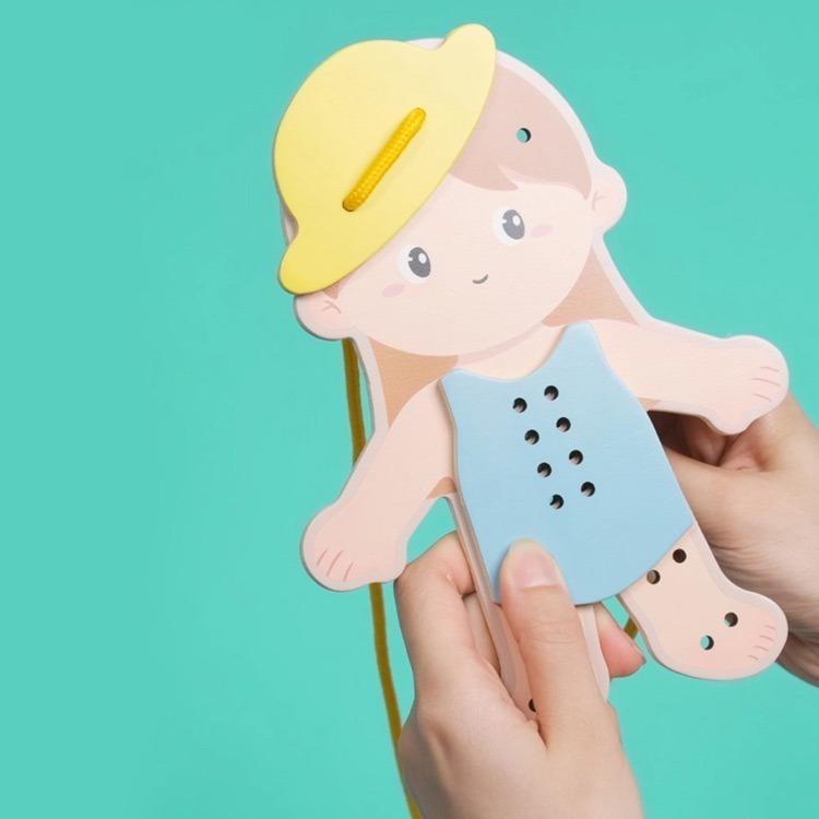 【德國 classic world 客來喜經典木玩】兒童穿線遊戲-我的工作服男孩款26pcs/女孩款28pcs-細節圖7