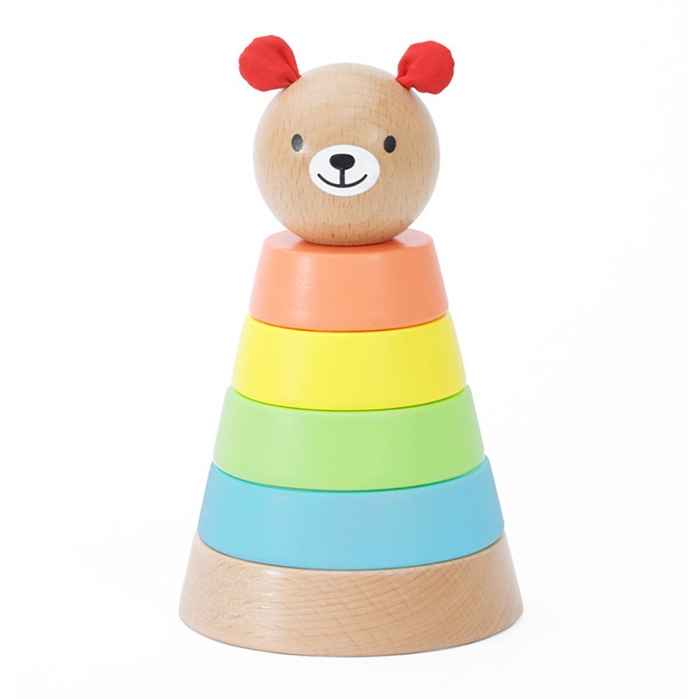 【德國 classic world 客來喜經典木玩】小熊可可套圈圈《20100》-細節圖4