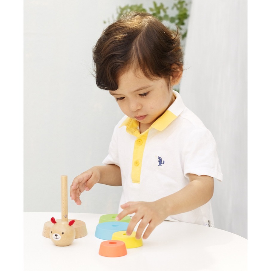 【德國 classic world 客來喜經典木玩】小熊可可套圈圈《20100》-細節圖5