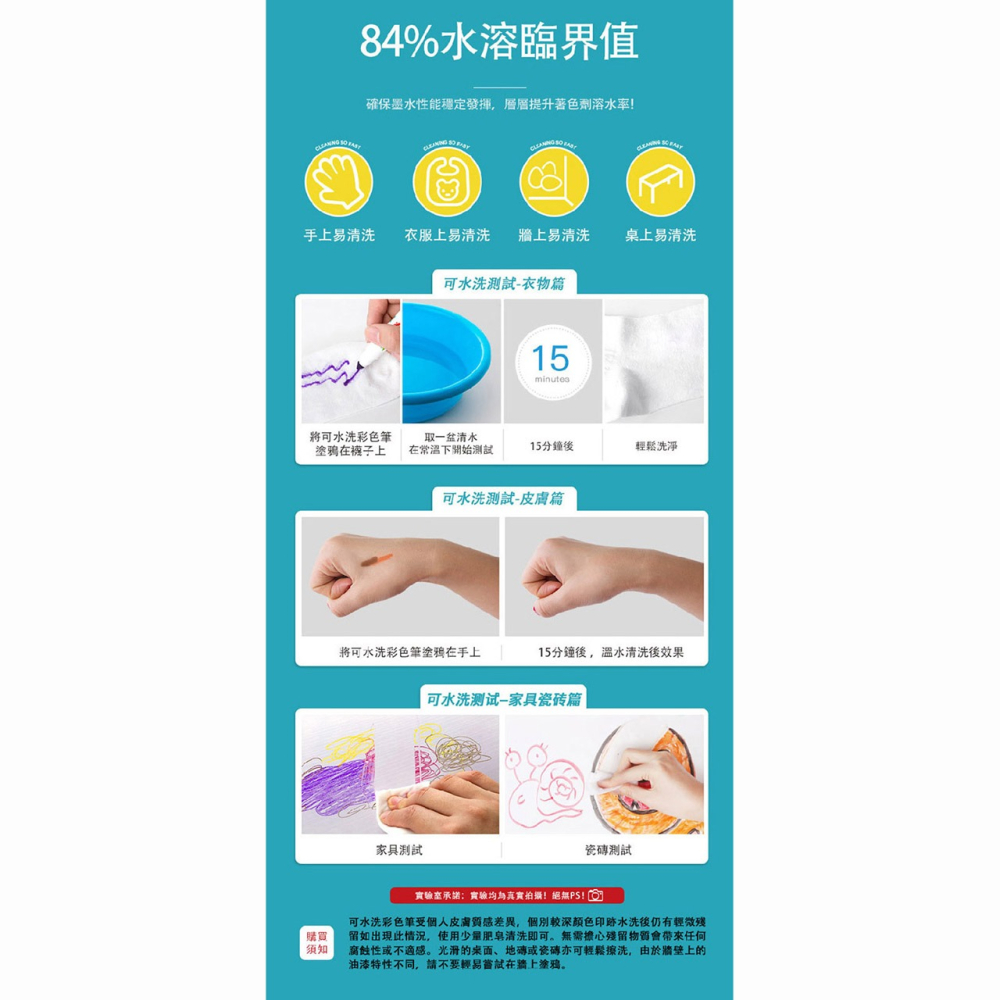 【JarMelo 原創美玩】兒童可水洗彩色筆(12色) JA90480-細節圖5