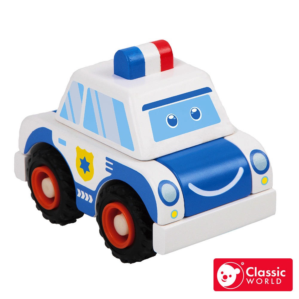 【德國 classic world 客來喜經典木玩】歡樂拼裝警車《20162》-細節圖3