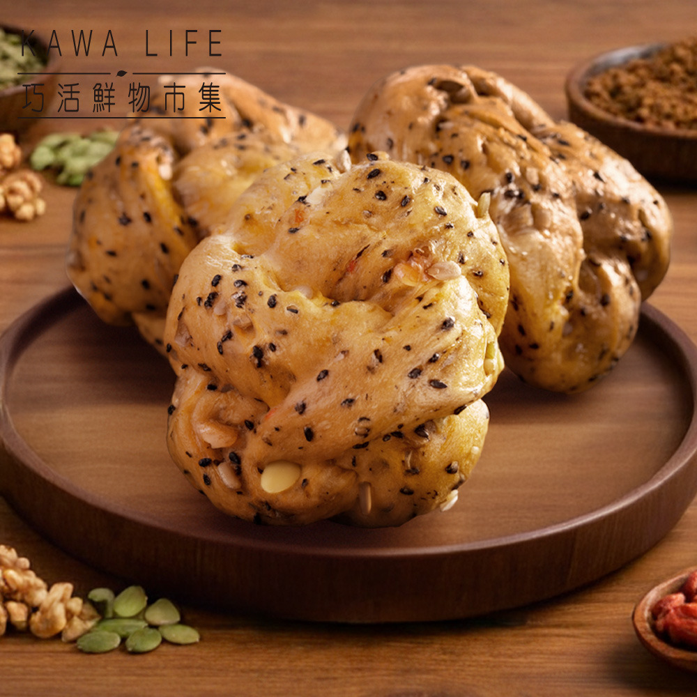 【KAWA巧活】手工堅果雜糧饅頭-細節圖2