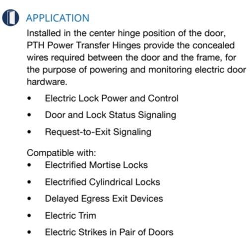 【美國原裝進口SDC】PTH系列 電力傳輸鉸鏈 少量現貨出清 門鎖配件 連接門框隱藏電鎖線配備 含電線 DIY 台灣賣家-細節圖4