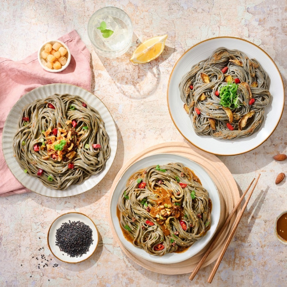 【呷什麵】辛 堅果麻醬拌麵(2入/盒) 黑芝麻麵條 四川麻辣醬 麻醬麵 堅果麻醬 乾拌麵 快煮麵 關廟麵 素食-細節圖5