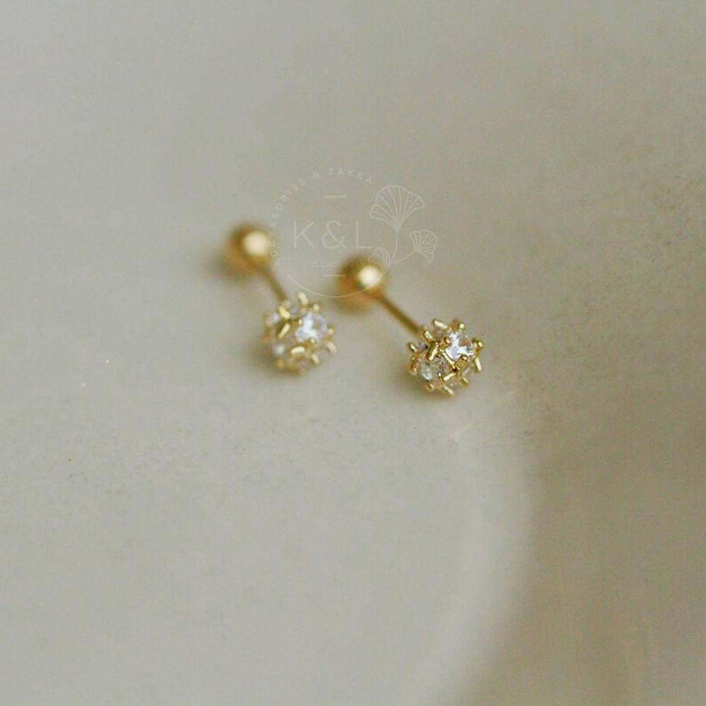 現貨。【s925純銀】鎖珠耳環 立體井字鋯石耳環 轉珠耳環 養耳洞 耳棍 男女可 防耳洞密合 耳針耳環 耳棒 耳環-細節圖4