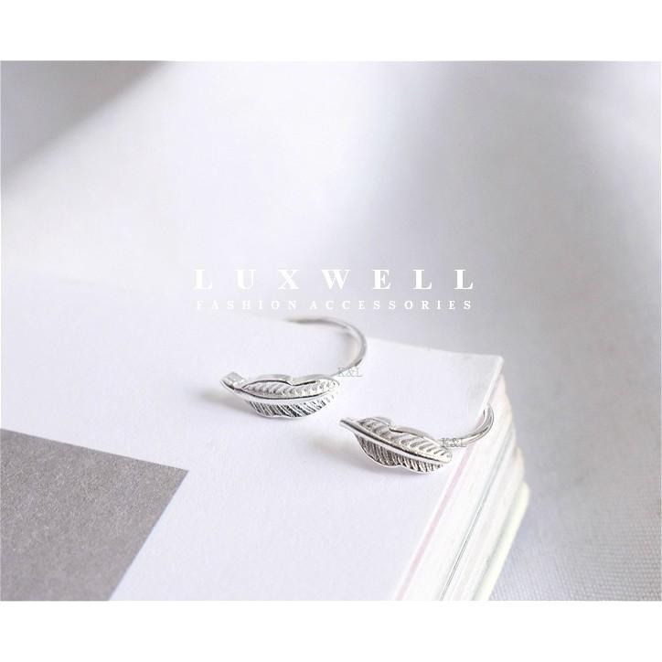 現貨。【S925純銀】全純銀葉子耳環 百搭 簡約 迷你耳環 歐美耳環 耳環飾品 韓國 交換禮物 生日禮物 耳環 送禮-細節圖4