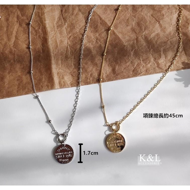 現貨。歐美極簡圓片字母項鍊 大牌設計款 街拍 雜誌款 明星同款 簡約 時尚 鎖骨鏈 頸鍊 歐美項鍊 生日 禮物-細節圖2
