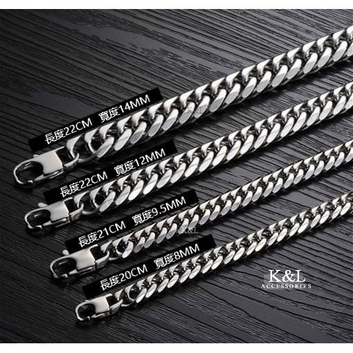 現貨。【鈦鋼手鍊】歐美潮牌鍊條手鍊 男手鍊 西德鋼手鍊 龐克 嘻哈 簡約 中性款 明星同款 鋼手環 鋼手鍊-細節圖2