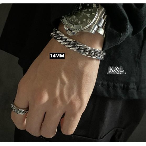 現貨。【鈦鋼手鍊】歐美潮牌鍊條手鍊 男手鍊 西德鋼手鍊 龐克 嘻哈 簡約 中性款 明星同款 鋼手環 鋼手鍊-細節圖8