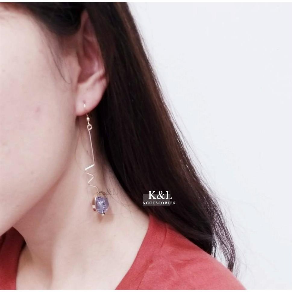 現貨甜甜價。可改夾式 s925銀勾 波浪糖果圓珠耳環 耳針 圓珠 垂墜耳環 夾式耳環 耳夾 耳環 無耳洞 螺旋夾耳環-細節圖8