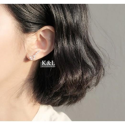 現貨。【全純銀輕14K金】北斗七星鑲鑽耳環 輕奢系列 純銀耳環 簡約 百搭 氣質 優雅 星星耳環 情人節 生日 送禮-細節圖7