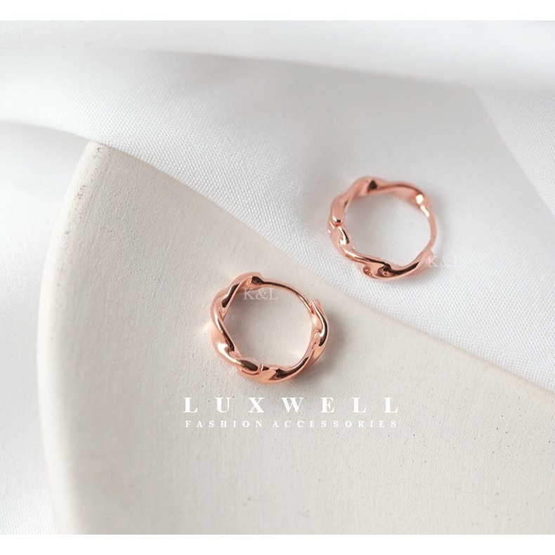 現貨。【S925純銀】全純銀 扭曲耳環 耳扣 經典 百搭 麻花 圓圈 迷你耳環 耳環 歐美耳環 韓國 禮物 送禮-細節圖4