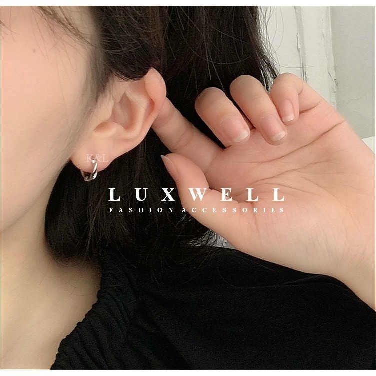 現貨。【S925純銀】全純銀 扭曲耳環 耳扣 經典 百搭 麻花 圓圈 迷你耳環 耳環 歐美耳環 韓國 禮物 送禮-細節圖7