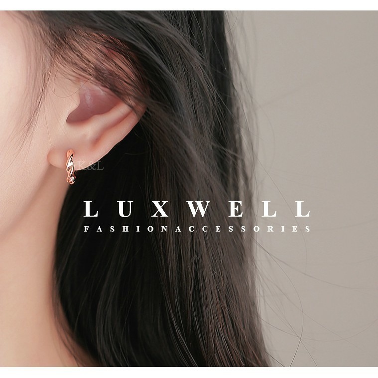 現貨。【S925純銀】全純銀 扭曲耳環 耳扣 經典 百搭 麻花 圓圈 迷你耳環 耳環 歐美耳環 韓國 禮物 送禮-細節圖8