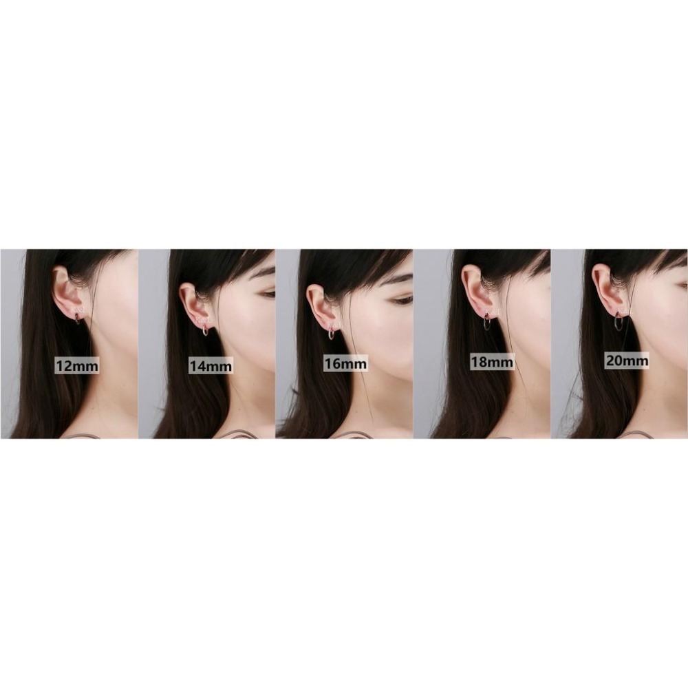 現貨。歐美嘻哈經典款 316L西德鋼 醫療鋼 鈦鋼耳環 圈圈耳環 耳環 鈦鋼耳環 耳扣 鈦鋼圈圈 扣式耳環 耳骨-細節圖9