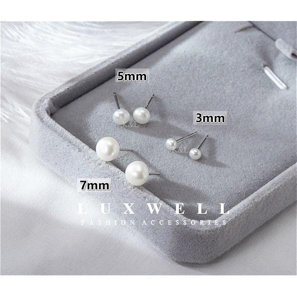 現貨。【S925純銀】天然珍珠經典基本款 淡水珍珠 簡約 百搭 氣質 珍珠耳環  耳環飾品 純銀耳環 生日 禮物 耳環-細節圖2