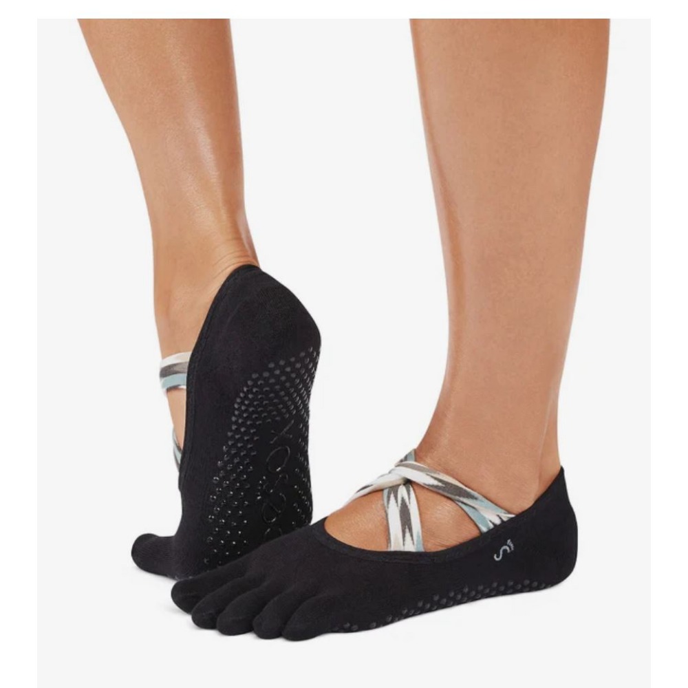 美國Toesox S 止滑襪 五指襪 Yoga瑜珈 Pilates皮拉斯Mirage Stripe　Ｓ-規格圖2