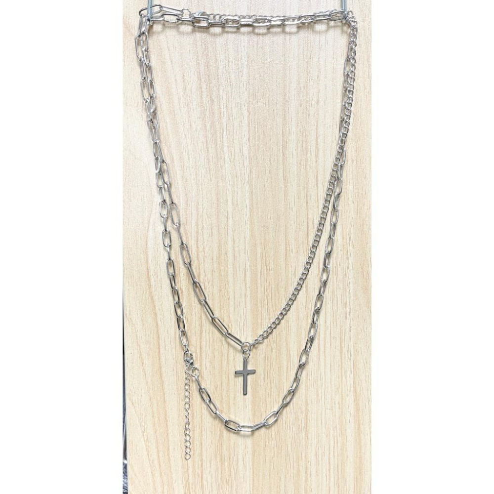 全新台灣現貨 潮流個性 嘻哈時尚項鍊 AB十字鏈 O字鎖鏈-細節圖3