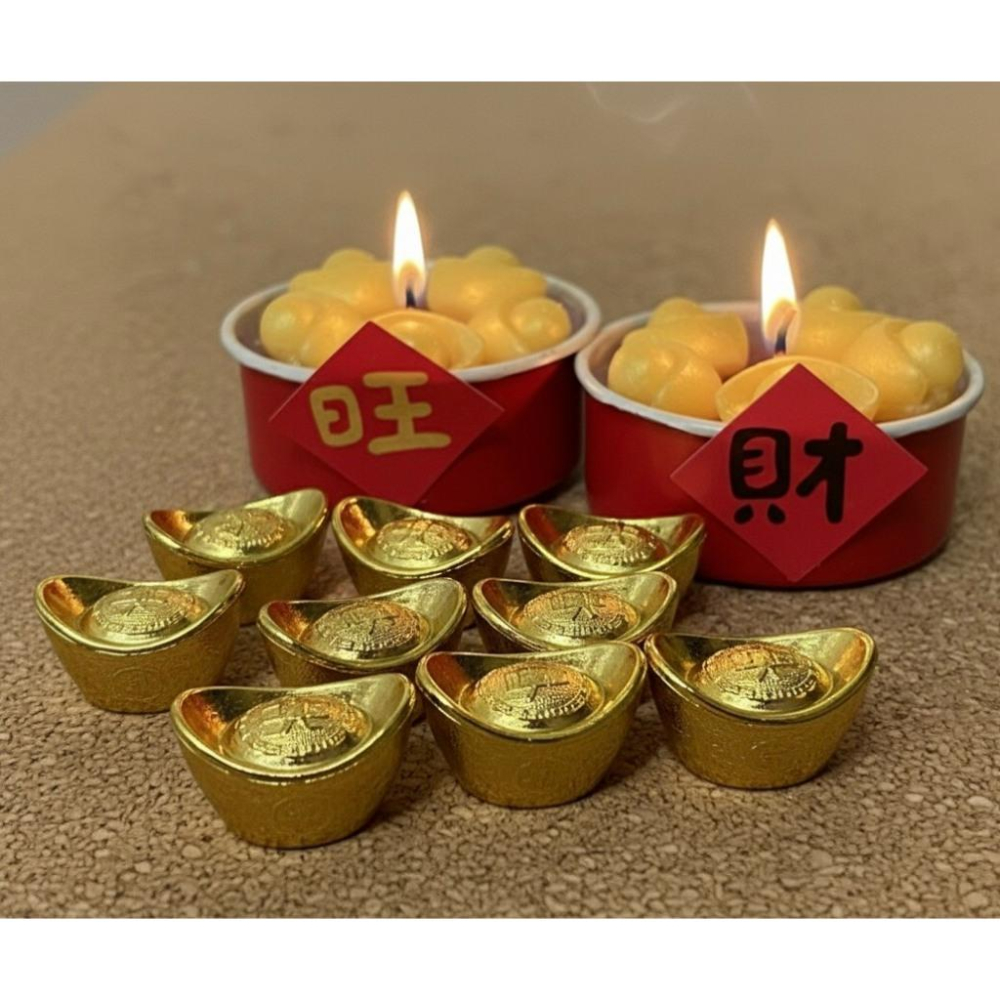 {能量燭光}精油香氛 【新春必備】招財金元寶手工蠟燭｜旺運、招財、福滿全都有！-細節圖2