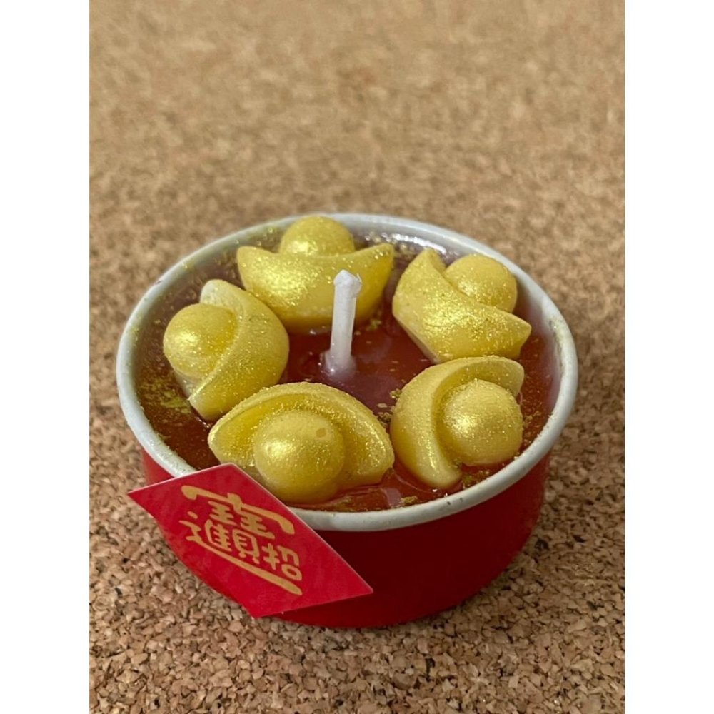 {能量燭光}精油香氛 【新春必備】招財金元寶手工蠟燭｜旺運、招財、福滿全都有！-細節圖6