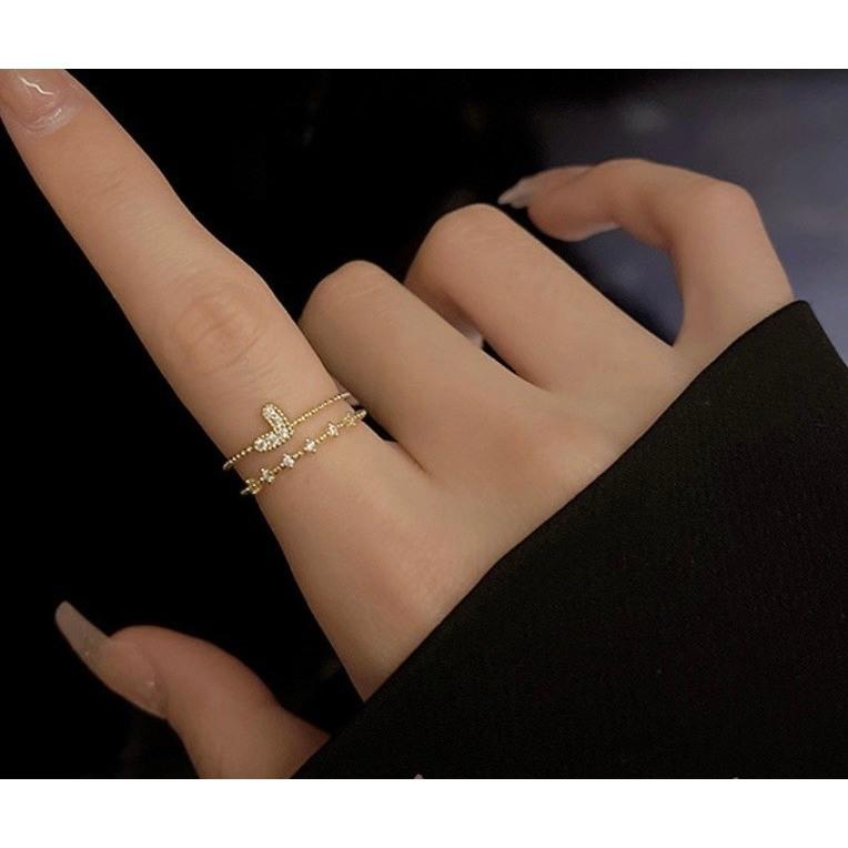 全新台灣現貨 氣質時尚 設計百搭 開口指環 戒指-細節圖3