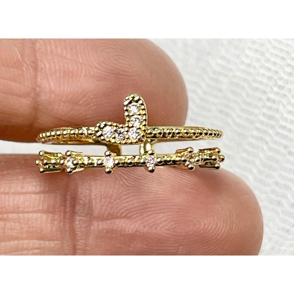 全新台灣現貨 氣質時尚 設計百搭 開口指環 戒指-細節圖5