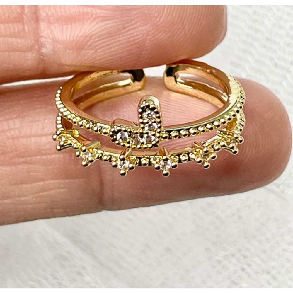 全新台灣現貨 氣質時尚 設計百搭 開口指環 戒指-細節圖6