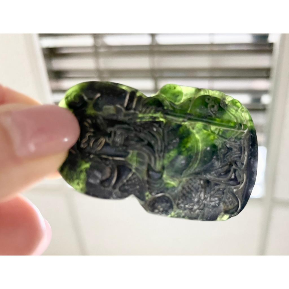 天然墨玉 立體雕刻 關公 關聖帝君-細節圖2