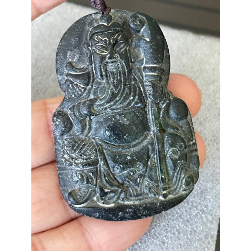 天然墨玉 立體雕刻 關公 關聖帝君-細節圖4