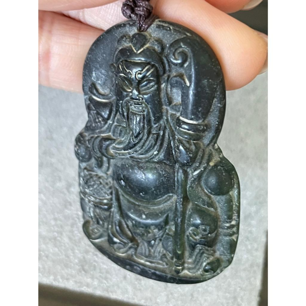 天然墨玉 立體雕刻 關公 關聖帝君-細節圖5