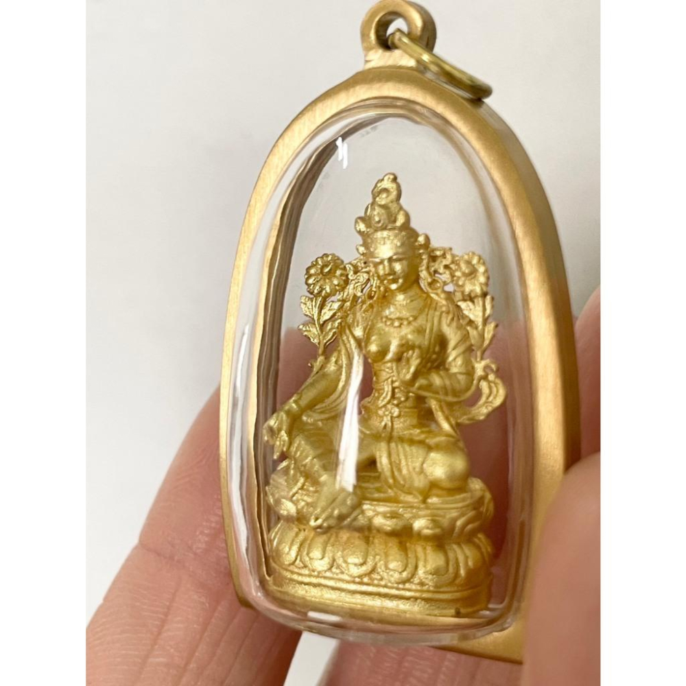 {幫友代售} 李緊派 靈赫宮 開光加持祈福 綠度母 掛件吊墜 精緻迷你小佛像-細節圖2